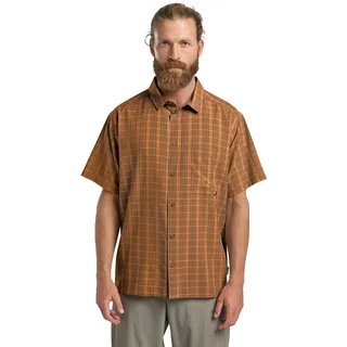 Jack Wolfskin Kurzarmhemd kariert Braun XL
