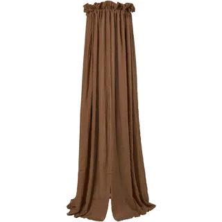 Meyco Betthimmel 30x155cm Baldachin einfache Befestigung Brown | Baumwollmix - waschmaschinenfest - für eine kuschlige & warme atmosphäre - waschbar & trocknergeeignet