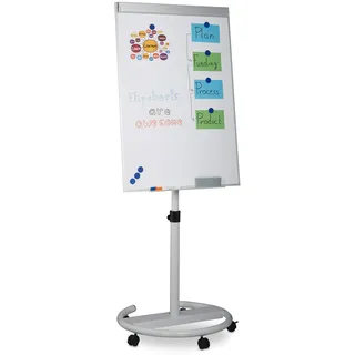 Relaxdays Flipchart 70 x 185 cm Grau/Mehrfarbig