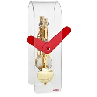 Hermle Pendeltischuhr mechanisch Hermle Tischuhr Serie 2306 Acryl Stabpendeluhrwerk goldfarben|rot