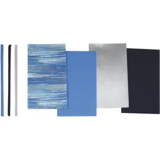 BRUNNEN 218308200 Wachsplatten-Sortiment "Sortierung Blau" Wachsplatten: 175 x 80 x 0,5 mm, Wachsstreifen: 175 x Ø 1 mm