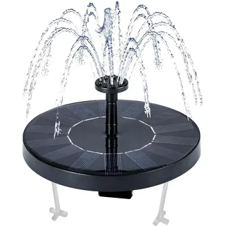 Solarbrunnen Für Draussen, 2025 Upgrade Springbrunnen Solar Mit 7 Düsen, Gartenbrunnen Solar Freistehend Keine Batterien Nötig, Solarspringbrunnen Für Teich, Pool, Terrasse, Garten, VogelBad (A)