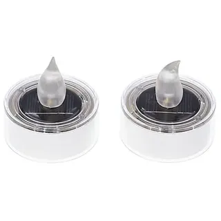 Solar LED Teelichter, 5,2 cm Ø, 2 Stück