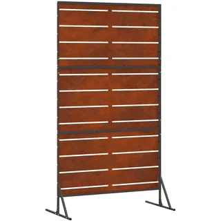 vidaXL Sichtschutz 100 x 50 x 180 cm Grau Stahl