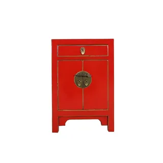 Yajutang Chinesische Kommode chinesischer Nachtschrank Massivholz China rot