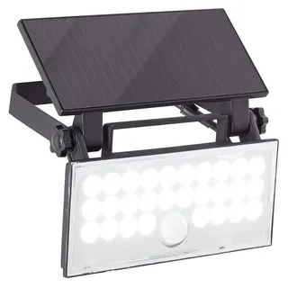 Brilliant LED Solarleuchte Brilliant Luton G40421/06 Solar-Außenwandleuchte mit Bewegungsmelder schwarz