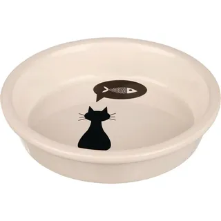 Trixie Keramiknapf mit Katzenmotiv - 250 ml, Ø 13 cm