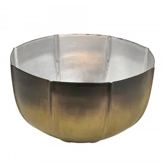 Lambert [W] Windlicht Eisen Bronze-Silber, H 9,5 cm D 16,5 cm