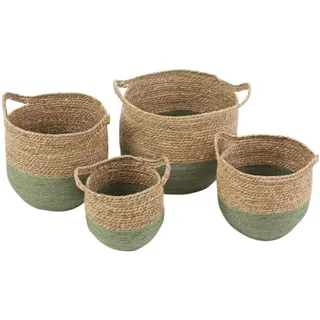 Korb Valencia braun-grün Seegras Ø 26cm H 25cm