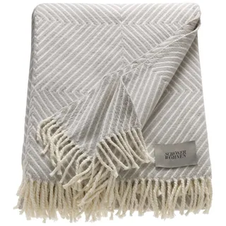 Wohndecke Tebas, SCHÖNER WOHNEN-Kollektion, mit Streifenmuster, Kuscheldecke grau