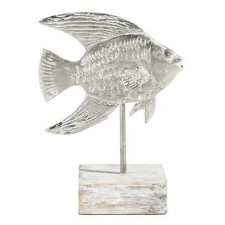 Deko-Objekt Fisch (BHT 16x20x8,50 cm) - grau