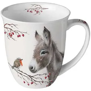 Ambiente Luxury Paper Products Becher Engel, Weihnachten, Weihnachtsbecher, Silvester, Herbst, Winter, 1-tlg., Porzellan Trinkbecher ca 400ml, Blumen - Pflanzen, Igel, Tiere, Weihnachten, Anlässe - Weihnachten, Silvester, Herbst, Blumen - Pflanzen, Motiv, Kollektion, Tee/Kaffee Tasse, Ideal als Geschenk bunt