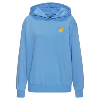 bench. loungewear Kapuzenpullover Sweatshirt Printdruck Blau 40/42