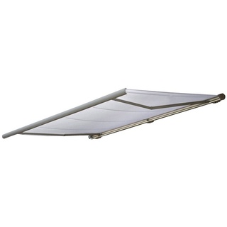 MCW Elektrische Kassettenmarkise H122, Markise Vollkassette 4x3m Acryl Creme, Rahmen grau