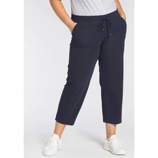 Schlupfhose KJBRAND "7/8 Babsie Jogg Sensitiv" Gr. 52, N-Gr, blau (dunkelblau) Damen Hosen Schlupfhosen mit Schlupfbund