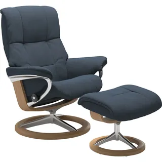 Relaxsessel STRESSLESS "Mayfair", blau (blau dinamica), B:83cm H:102cm T:73cm, Leder BATICK: BATICK ist ein leicht korrigiertes, durchgefärbtes und genarbtes Möbelleder, bei dem die meisten Unebenheiten und Spuren in der Regel entfernt wurden.;Leder PALOMA: PALOMA ist ein durchgefärbtes Semianilin-Möbelleder mit natürlicher Narbung.;ROHLEDER Stoff Q2 FARON: Ein fester zuverlässiger Bouclé mit einem strukturierten Aussehen und einer komfortablen Oberfläche (100% Polyester im Flor, Grundgewebe: 50% Polyester,