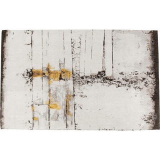 Kare Design Teppich Abstract Grey Line, großer Wohnzimmerteppich, gewebter Bodenteppich, Vorleger, Läufer, Grau (H/B/T) 1x200x300cm