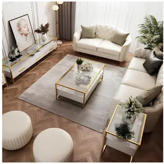 Xlmoebel Polstergarnitur Designer Sofa 3+2 Sitzer Weiß Leder Garnitur Möbel, (2-tlg), Made in Europa weiß