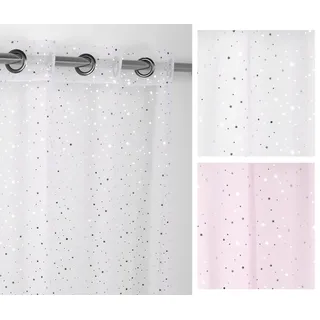 Beautex Gardine Luftiger Ösenschal mit Glitzer Sternen, Gardine mit Ösen 140x260 cm, Ösen (1 St), transparent weiß