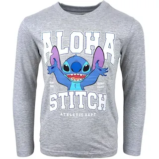 Lilo & Stitch Langarmshirt Disney Lilo & Stitch in Grau | Gr.: 116