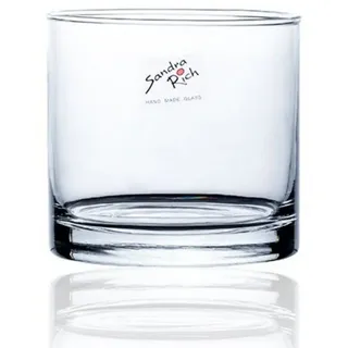 Sandra Rich Dekovase Cyli, Hot Cut, Transparent, Windlicht, Teelichthalter, Kerzenglas, H: 10cm