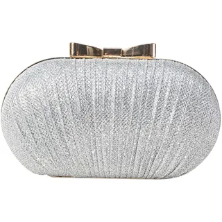 CORIOS Damen Abendtasche Glitzer Pailletten Clutch Tasche Funkelnd Schultertasche Hochzeit Brautbörse Handtasche Elegante Glänzend Umhängetasche Klein Tasche Silber
