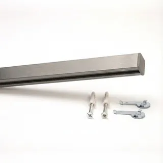 deco-raum Gardinenschiene 1-läufig Ø 0 mm 90 cm Grau/Weiß