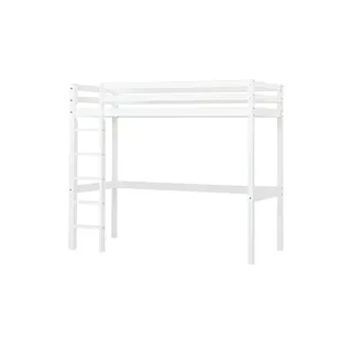 Hoppekids Hochbett mit Rollrost weiß