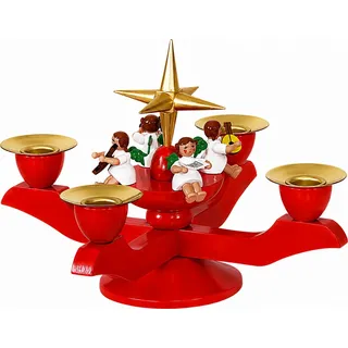 Richard Glässer GmbH Seiffen Adventsleuchter klein rot 12 x 15 cm