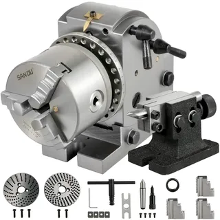 Vevor Teilapparat Rundtischteilkopf ø100mm Horizontal Vertikal Fräsmaschine Bs-0
