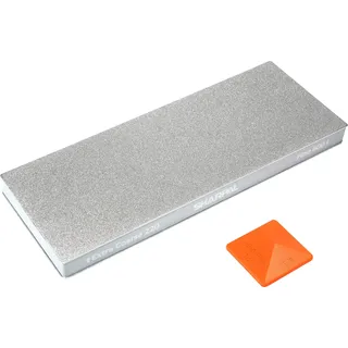 SHARPAL 169H Diamant-Schleifstein, Körnung 220/600, 20 x 7,5 cm | Doppelseitiger Diamant-Messerschärfer: 220 für beschädigte Schneiden, 600 zum Schärfen; mit Matte und Winkelhilfe