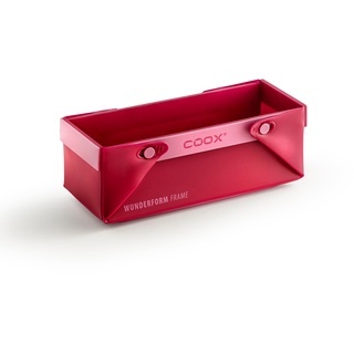 coox WUNDERFORM Frame S in Rot, die erste faltbare Backform, platzsparende Backform aus Silikon, BPA-frei