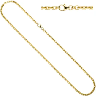 Goldkette JOBO Halsketten Gr. Gelbgold 585, Länge: 50 cm, gelb (gelbgold 585) Damen Goldketten Ankerkette 585 Gold diamantiert 50 cm 3 mm