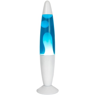GIFTMARKET - Blau Lavalampe. Nachttischlampe mit 2 enthaltenen Glühbirnen. Lustiges Geschenk für Jugendliche. Retro-Lampe, 34 x 8,5 cm.