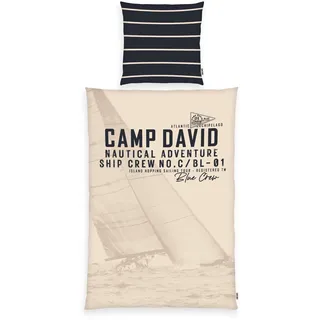 Herding Camp David Mehrfarbig Baumwolle Beige 135 x 200 cm + 80 x 80 cm