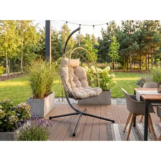 beautysofa Hängesessel Mykonos Beige