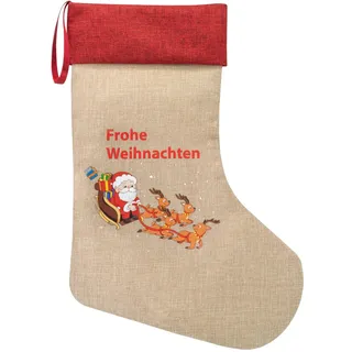 IDENA Weihnachtsstrumpf 31 x 46 cm rot