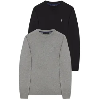 Polo Club Strickpullover mit Zopfmuster mit Rigby Go-Logo - Herren - 100% Baumwolle - M