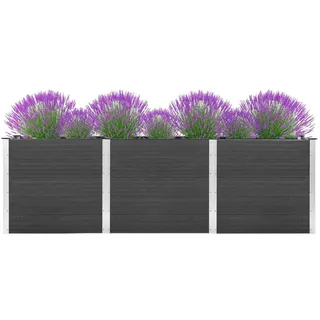 vidaXL Garten-Hochbeet 300 x 100 x 91 cm Grau