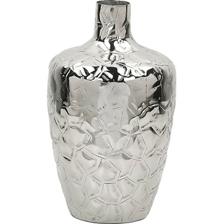 Beliani, Vase, Blumenvase Aluminium silber 33 cm INSHAS (1 x)