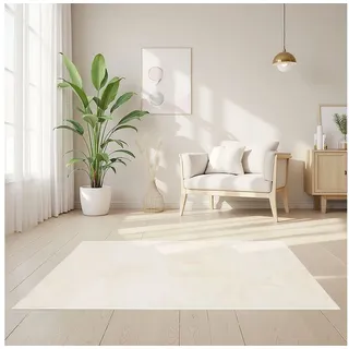 Homestyle4u Kurzflorteppich 120 x 180 cm Beige