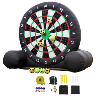 Ofyphth Aufblasbare Fußball-Dartscheibe,Riesige aufblasbare Fußball-Dartscheibe,Fußball-Dartscheibe für den Außenbereich,inklusive 8 Bällen,für Familienfeiern und Spaß im Garten. B-5M