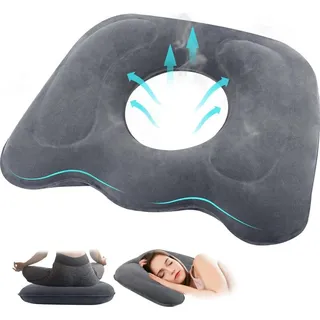 Orthopädisches Sitzkissen, Aufblasbares Kissen, Hämorrhoiden Sitzkissen, Orthopädischer Sitzring - Grau