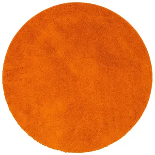 Snapstyle Palace Hochflor Shaggy Teppich 100 x 100 cm Orange