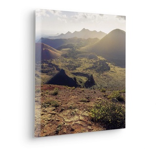 Komar Keilrahmenbild im Echtholzrahmen - Coloured Earth - Größe 40 x 40 cm - Bild, Leinwandbild, Landschaftsmotiv, Wohnzimmer, Schlafzimmer