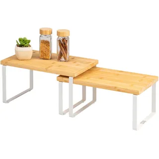 bremermann Gewürzregale, Weiß, Holz, 30x16x20 cm, Küchenzubehör, Vorratsbehälter, Gewürzgläser