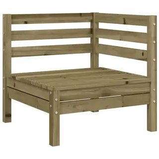 vidaXL Garten-Ecksofa Loungesofa braun