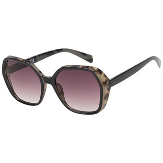BEZLIT Eyewear Sonnenbrille Große Designer Damen Sonnenbrille (1-St) mit violetten Linsen grau|schwarz