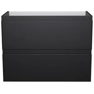Camargue Espacio Waschbeckenunterschrank  (80 x 40 x 60 cm, 2 Schubkästen, Gama anthrazit matt)