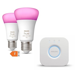 Philips Hue White & Color Ambiance E27 806lm 75W, 2er Pack + Bridge